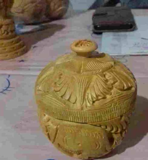 Wooden box owl shaped